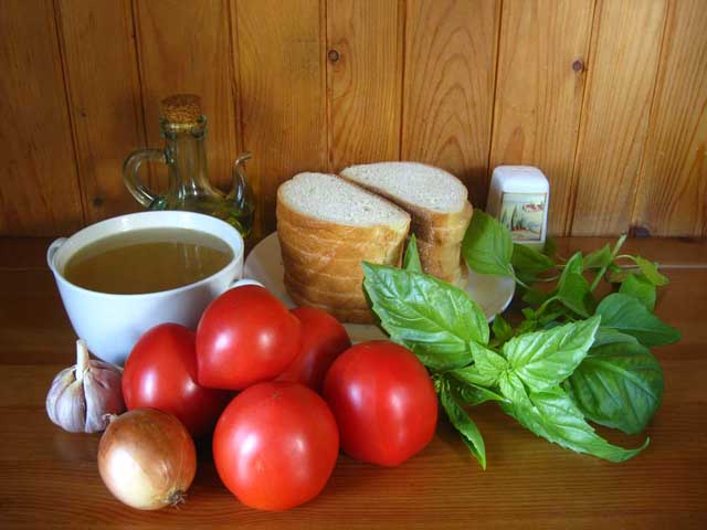 Хлібний суп з помідорами (Pappa al pomodoro). Інгредієнти.